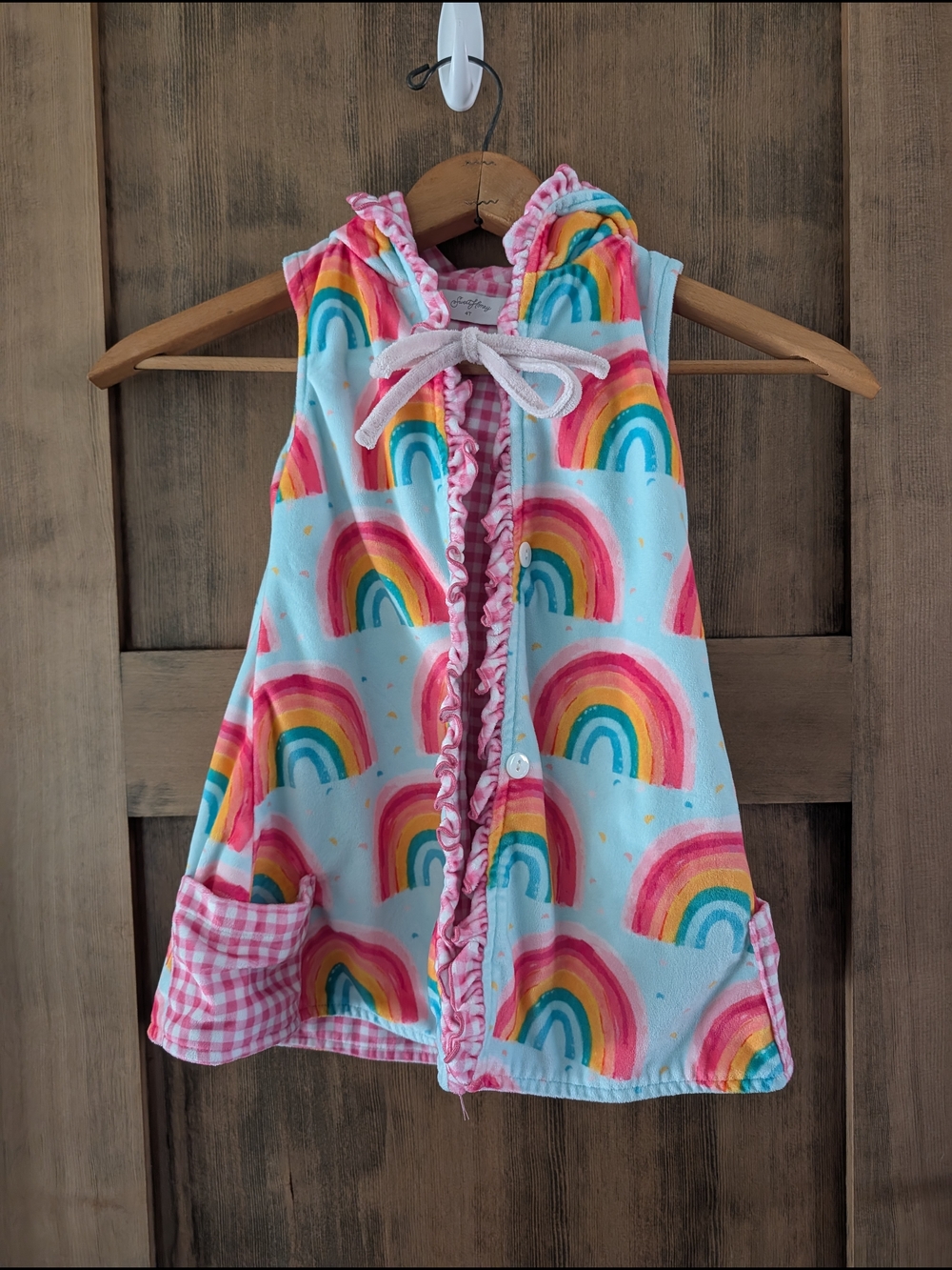 SweetHoney Rainbow Hooded Coverup